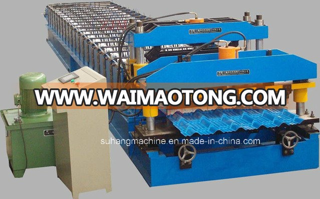 Wholesale High Speed Metal Step Glazed Roof Tiles Roll Forming Making Machine